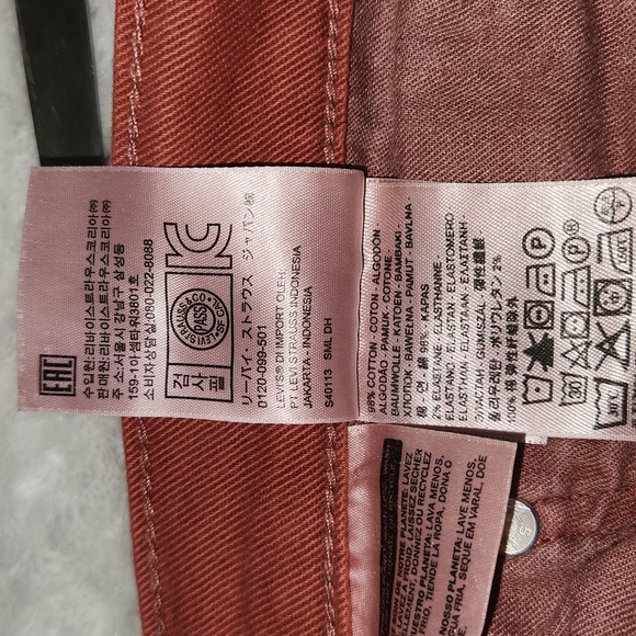 LEVIS 514  MENS JEANS SIZE W38 L30 BURNT ORANGE COLOR - Picture 12 of 12
